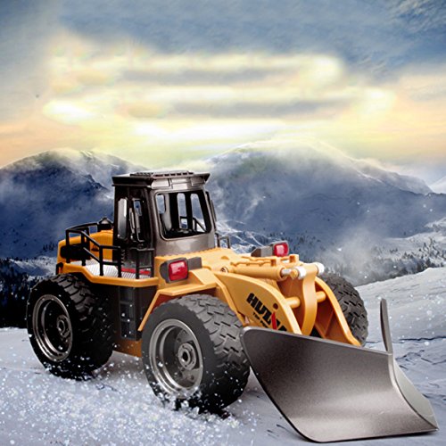 Deals Fisca RC Truck Remote Control Snow Plow 6 Channel 2.4G Alloy Snow Sweeper Vehicle 4WD Tractor Toy With Lights For Kid - Hands-On Tractor Play Collection