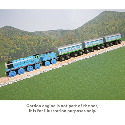 Toys 3 Pcs Large Wooden Railway Express Coach Cars Fits Thomas The Tank Engine Brio Chuggington Wooden Train - Interactive Railway Play Set