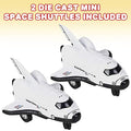 Diecast Mini Space Shuttle With Pullback Mechanism Set Of 2 Diecast Metal NASA Space Toys For Boys Astronaut Cake Decorations Astronaut Space Theme Party Favors - Space-Themed Activity Set