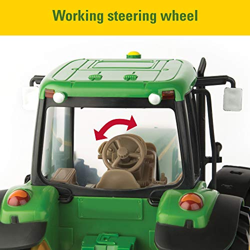 TOMY John Deere Big Farm Tractor With Wag - Hands-On Tractor Play Collection