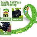 Inodoo Magic Tracks For Boys Girls Kids 144Pcs Flexible Glow In The Dark Race Track With LED Light-Up Dinosaur Race Car STEM Building Slot Car Toys well-suited Christmas Birthday Gifts For Aged 4-8 Dinosaur Race - Creative Track-Building Edition