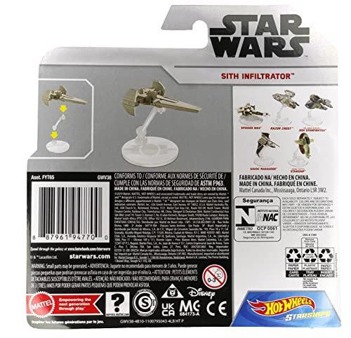 Wholesale Hot Wheels Star Wars Starships Sith Infiltrator Die Cast Vehic - Space-Themed Activity Set