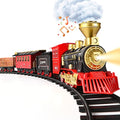 Cheap Train Set – Train Toy For Boys Girls W/ Smokes Lights & Sound Railway Kits W/ Steam Locomotive Engine Cargo Cars & Tracks Christmas Gifts For 3 4 5 6 7 8+ Year Old Kids Red - Interactive Railway Play Set