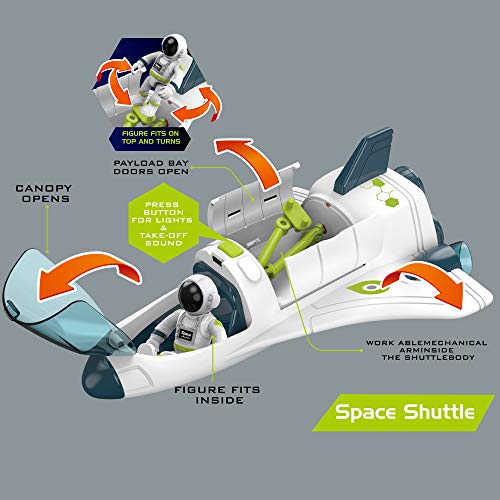 Budget Space Shuttle Spacecraft Airplane Toys For Kids With Lights & Sound & Astronaut Figure,Spaceship Toys For Any Interstellar Mission Adventure,Toy Rocket Gift For Boys 3-5-8 - Space-Themed Activity Set