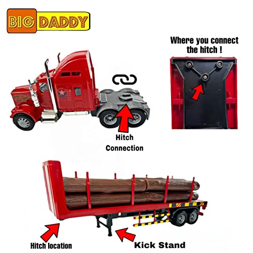 Wholesale Rig Heavy Duty Tractor Trailer Transport Series Lumber Truck Tractor Trailer - Hands-On Tractor Play Collection