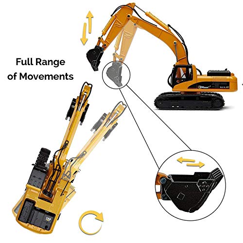 Excavator Toy Trucks Construction Toys Excavator Toys For Boys Diecast Metal Truck Toy Kids Tractor Toys 1:40 Scale Great Toddler Toys For 8 Year Old Boys And U - Hands-On Tractor Play Collection
