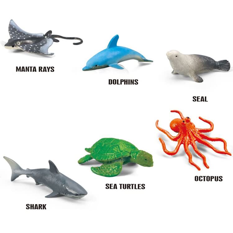 Submarine Toy Shark Car Vehicle Toy W/ 6 Sea Animals And Storage Toys For 3 4 5 6 7 Year Old Ki - Naval-Themed Activity Set