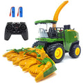 Remote Control Trucks Tractor Toy For Kids – 1:24 Rc Silage Harvester With Smoke Construction Vehicle Farm Tractors With Lights & Sounds Christmas Birthday Presents For Boys & Girls 3-8 Years Old - Hands-On Tractor Play Collection