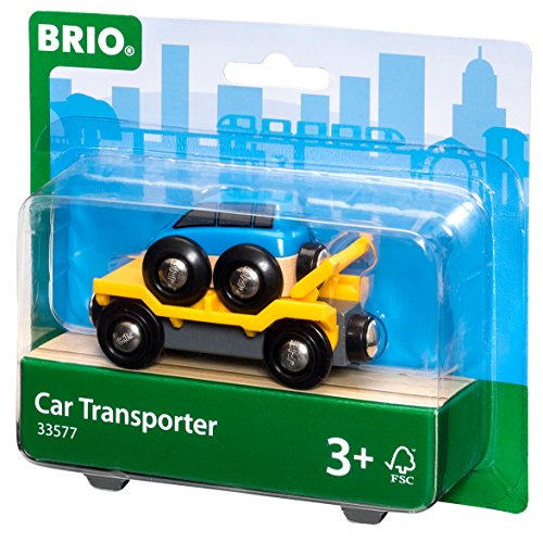 Promo World – 33577 Car Transporter 2 Piece Toy Train Accessory For Kids Ages 3 And Up - Interactive Railway Play Set