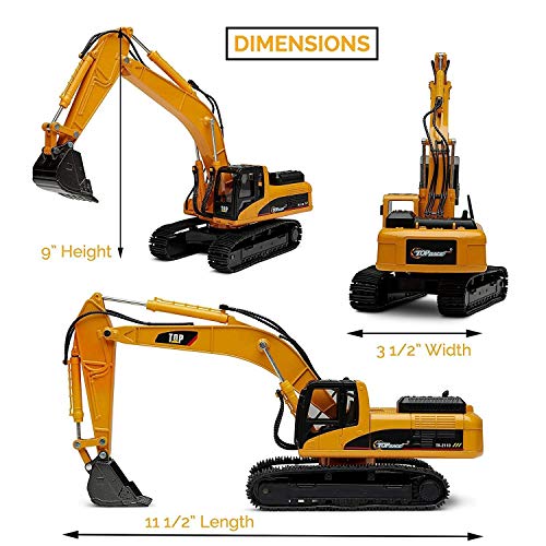 Excavator Toy Trucks Construction Toys Excavator Toys For Boys Diecast Metal Truck Toy Kids Tractor Toys 1:40 Scale Great Toddler Toys For 8 Year Old Boys And U - Hands-On Tractor Play Collection