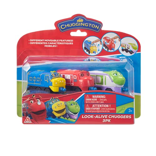 Look Alive Chuggers 3-Pack – Wilson Brewster Koko – Connectable Train Toys With Moving Parts – Free-Rolling Wheels – 3.75 Inch Scale – Gift For Preschool Kids Age 3 And Up - Interactive Railway Play Set
