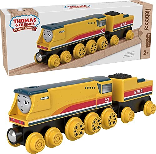 Cheap Wooden Railway James Engine And Coal Car Push-Along Train Made From Sustainably Sourced Wood For Kids 2 Years And Up - Interactive Railway Play Set