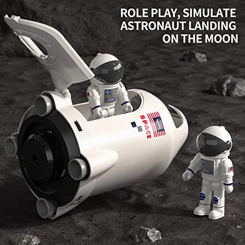 New Space Shuttle Rocket Toys For 3 4 5 6 7 8 9 Years Old Kids Science Educational Toys 5-in-1 STEM Aerospace Toys With 2 Astronauts Projection Lamp Space Adventure Toys Gift For Boys Girls 3+ - Space-Themed Activity Set