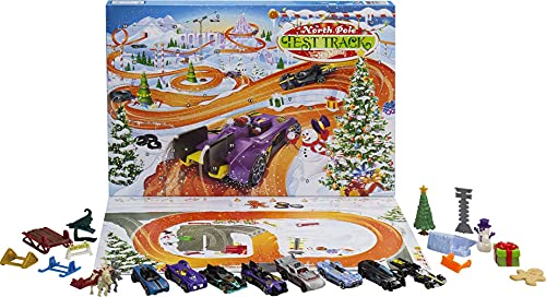 Top 10 2021 Advent Calendar With 24 Surprises That Include 8 1:64 Scale Vehicles & Other Cool Accessories Plus A Play Pane Mat For Collectors & Kids 3 Years Old & Up - Creative Track-Building Edition