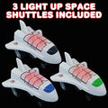 New Light Up Space Shuttle Toys Battery Operated Spaceship Toy With LEDs Sound And Push And Go Motion NASA Toys Outer Space Shuttle Toy Gifts For Boys And Girls Set Of 3 - Space-Themed Activity Set