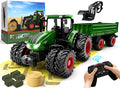 Top 10 Remote Control Tractor Toy Kids RC Tractor Set & Truck And Trailer Front Loader – Metal Car Head/8 Wheel/ Light Toddlers Farm Vehicle Toys For 2 3 4 5 6 7 8 9 Year Old Boys Christmas Birthday Gif - Hands-On Tractor Play Collection