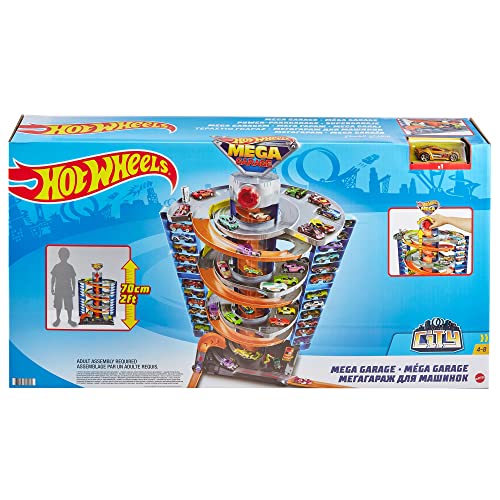 Mattel – Hot Wheels City 50 New Mega Garag - Creative Track-Building Edition