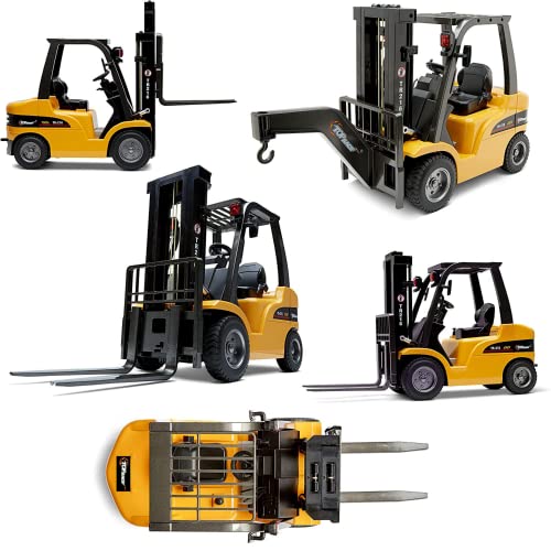 Deals Jumbo Remote Control Forklift 13 Inch Tall 8 Channel Full Functional Professional RC Forklift Construction Toys High Powered Motors 1:10 Scale – Heavy Metal – (TR-216) - Hands-On Tractor Play Collection