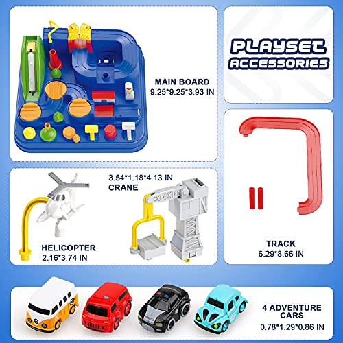 New Car Adventure Toys Race Track For Toddlers – Boy Toy & Race Tracks For Boys – Toddler Car Toys Preschool Educational Toy Cars For Kids 3 4 5 6 7 Year Old Car Track Gifts For Kids - Creative Track-Building Edition