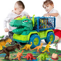 Budget Dinosaur Truck Toys For Kids 3-5 Years Tyrannosaurus Transport Car Carrier Truck With 8 Dino Figures Activity Play Mat Dinosaur Eggs Capture Jurassic Dinosaur Play Set For Boys And Girls - Creative Track-Building Edition