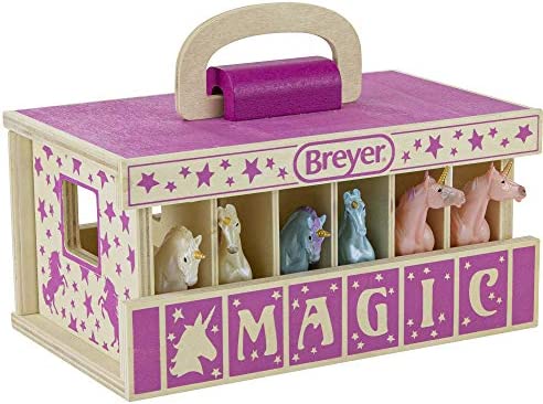 Top 10 Horses Unicorn Magic Wooden Stable Playset With 6 Unicorns 6 Piece Playset 6 Stablemates Unicorns Included 6 H X 9 L X 2.5 D 1:32 Scale Model 59218 Multicolo - Hands-On Tractor Play Collection