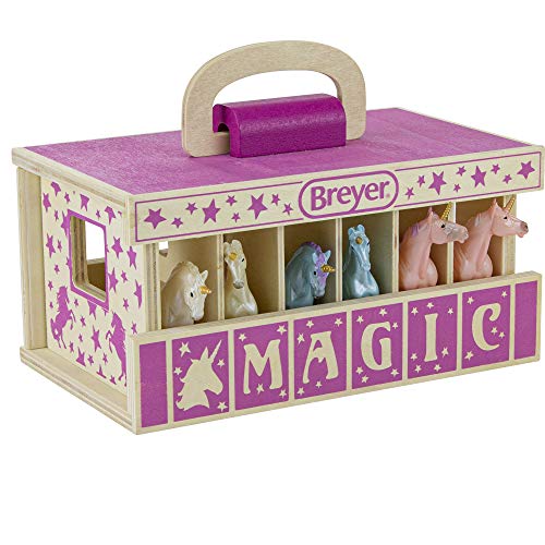 Top 10 Horses Unicorn Magic Wooden Stable Playset With 6 Unicorns 6 Piece Playset 6 Stablemates Unicorns Included 6 H X 9 L X 2.5 D 1:32 Scale Model 59218 Multicolo - Hands-On Tractor Play Collection