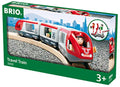 RIO World 33505 – Travel Train – 5 Piece Wooden Toy Train Set For Kids Age 3 And Up - Interactive Railway Play Set