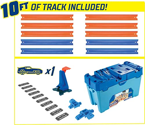 Deals Track Builder Multi Loop Box Ultimate Storage 10 Feet Of Track Connectors Launcher Diecast Car Portable Ages 4 And Abov - Creative Track-Building Edition