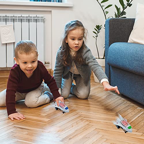 New Light Up Space Shuttle Toys Battery Operated Spaceship Toy With LEDs Sound And Push And Go Motion NASA Toys Outer Space Shuttle Toy Gifts For Boys And Girls Set Of 3 - Space-Themed Activity Set