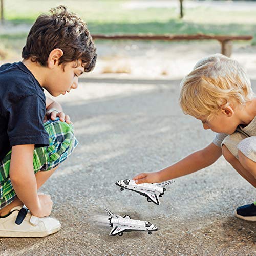 Diecast Space Shuttle With Pullback Mechanism Set Of 2 Diecast Metal NASA Space Toys For Boys Astronaut Cake Decorations Astronaut Space Theme Party Favors - Space-Themed Activity Set