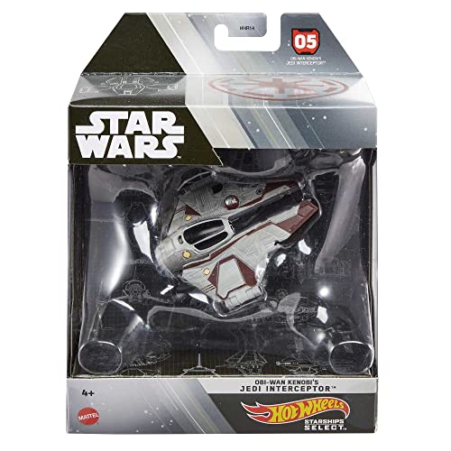 Star Wars Starships Select Premium Diecast OBI-Wan Kenobi s Jedi Interceptor - Space-Themed Activity Set
