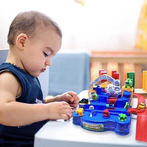 New Toddler Race Track Kids Boy Car Toys Age 3 4 Year Old Boys Girls Preschool Puzzle Rail Car Adventure City Rescue Game Parking Garage Playset Birthday Educational Gifts For Kids Ages 3 4 5 6 Years Old - Creative Track-Building Edition