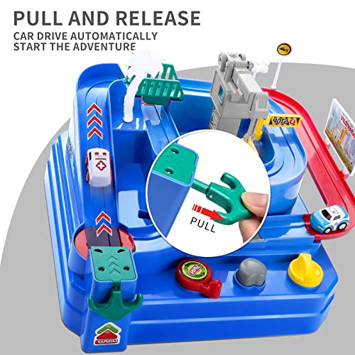 Deals Kids Race Track Car Adventure Toy For Toddlers – Car Rescue Adventure Toys Gifts For Boys Age 3 Car Toys For Toddlers 2-4 Years Educational Puzzles Car Toys For 4 5 6 Year Old Boys Girls - Creative Track-Building Edition