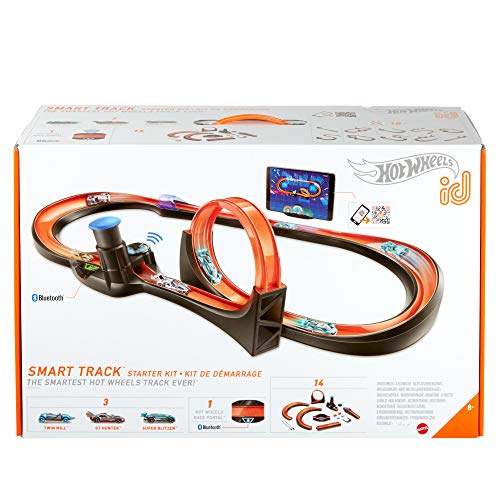 Promo Hot Wheels Id Smart Track Starter Kit With 3 Exclusive Cars Track Pieces And Hot Wheels Race Portal For Physical & Digital Play Gift For Kids Ages 8 Years Old & Up - Creative Track-Building Edition