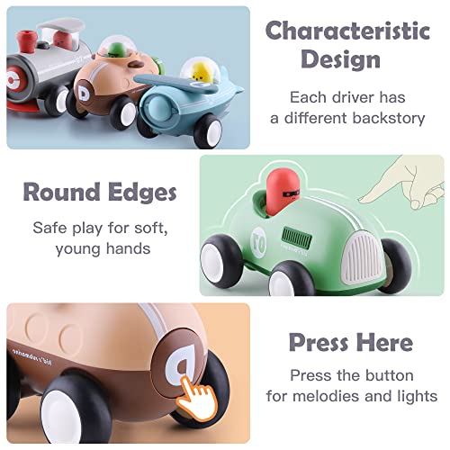 Promo Baby Car Toys W/ Lights Music Toddler Push And Go Friction Powered Toy Set Kids Electronic Submarines Vehicle Playset Birthday Gift For 12 18 Month 1 2 3 Years Old Boys Girls Infants - Naval-Themed Activity Set