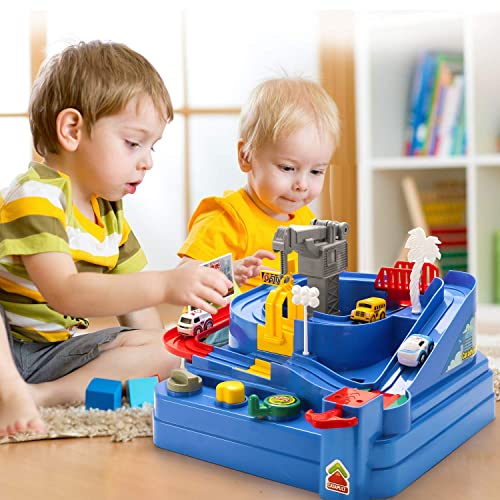 Deals Kids Race Track Car Adventure Toy For Toddlers – Car Rescue Adventure Toys Gifts For Boys Age 3 Car Toys For Toddlers 2-4 Years Educational Puzzles Car Toys For 4 5 6 Year Old Boys Girls - Creative Track-Building Edition