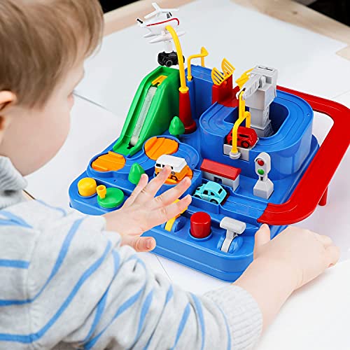New Car Adventure Toys Race Track For Toddlers – Boy Toy & Race Tracks For Boys – Toddler Car Toys Preschool Educational Toy Cars For Kids 3 4 5 6 7 Year Old Car Track Gifts For Kids - Creative Track-Building Edition